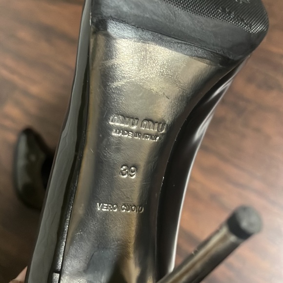 Miu Miu Gunmetal Open Toe Pumps - Picture 5 of 8